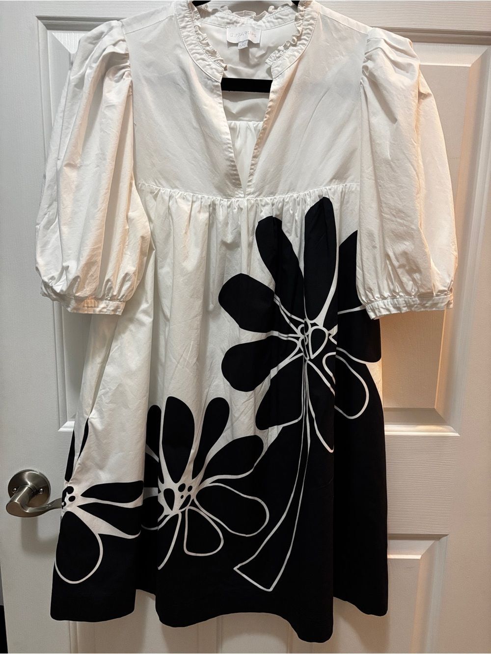 Sugarlips Babydoll Dress  M White & Black EUC
